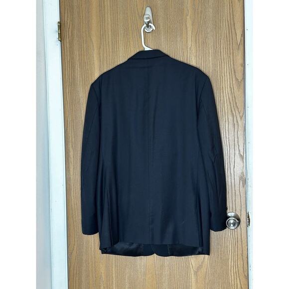 Calvin Klein Men's Suit Jacket Single Breasted 100% Wool 2 Buttons Black Sz 46R - Picture 11 of 12